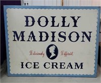 58"x45" - beautiful Dolly Madison ice cream sign
