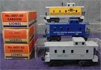 3 Nice Boxed Lionel Cabooses