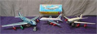 3 Vintage Japanese Jet Plane Toys