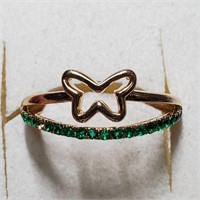 $3300 14K  Emerald(0.2ct) Ring  PN 172