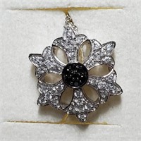 $3900 14K  Black Diamond(0.33ct) Necklace PN177
