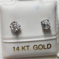 $1600 14K  Diamond(0.3ct) Earrings PN 180