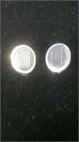 Pair of Sterling silver clip-on earrings