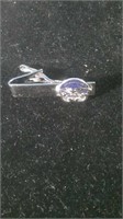 Wiremold sterling silver tie clasp with eagle