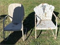 2 Outdoor Metal Chairs