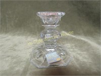 1980's Small Square Base Mikasa Crystal Candle