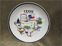 1990's Souvenir Plate State of Texas Design