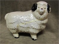 Hand Made Sheep Ram Figurine w/black paint