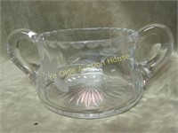 1920's Cut Glass floral Pattern Sugar Bowl