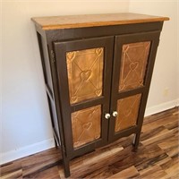 Vintage Pie Safe Style Cabinet