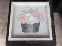 SHADOW BOX WITH LOVE GROWS HERE