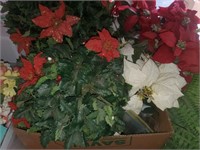 Artificial Poinsetta's, Greenery