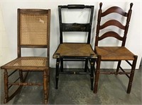 Three misc. vintage chairs