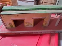 Vintage Metal Fire House Toy