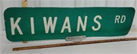 Kiwans rd street sign - two sided