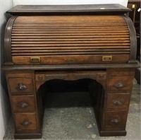Antique oak rolltop desk