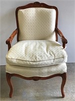 French country down filled arm chair