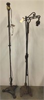 Two antique floor lamps