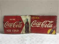 2 Metal Coca Cola Signs
