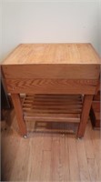 Butcher Block on Casters-27"x20"x33"H