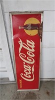 Vintage Coca Cola Metal Sign-54"x14"(some rust)