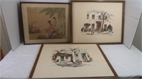 2 Water Color Pictures(1 by Philip Bawcombe) &