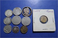 1967 USSR Kopeck, 2 Scruple Coins, 1853 Half Dime,