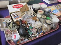 boxes /jars of  assorted buttons from an estate