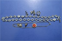 Misc Sterling Silver & Crystals Lot