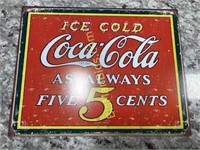 Ice Cold Coca-Cola Metal Sign
