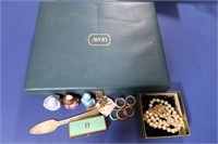 Vintage Avon Jewelry & Collectible w/Avon Box