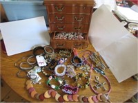 Fashion jewellery in jewellery box