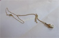14K gold chain with opal