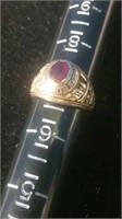 1967 Southern Illinois University ring marked 10