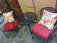 Wrought iron table 2 chairs