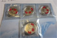 Four 2016 fine silver coins "Polar Bear"