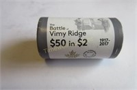 $50.00 dollar roll of $2.00 coins