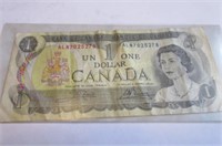 Canadian 1973 one dollar bill