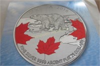 2016 $25.00 fine silver polar bear coin