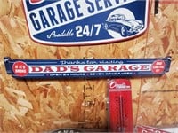 Metal Dad's Garage Sign