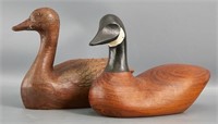 2 Carved Wood Decoys