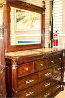 Contemporary Large Havana Dresser & Mirror