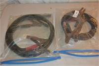 2 Pair Used But Good Heavy Duty Jumper Cables