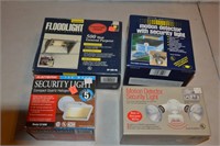 4 Packages New Flood & Security Lights