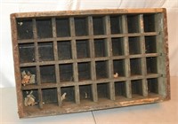 Antique 18" x 28" Hand Made Wood Bottle Crate
