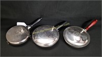 3 Vintage Silver Plate Silent Butlers