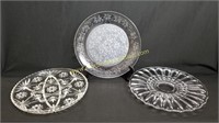 Assorted Vintage Clear Glass Platters
