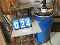 TABLE SAW, TOOLS, DUST COLLECTION BARREL GROUP