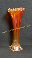 VTG Marigold Carnival Glass Vase