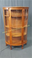 Vintage Curves Glass Curio Cabinet